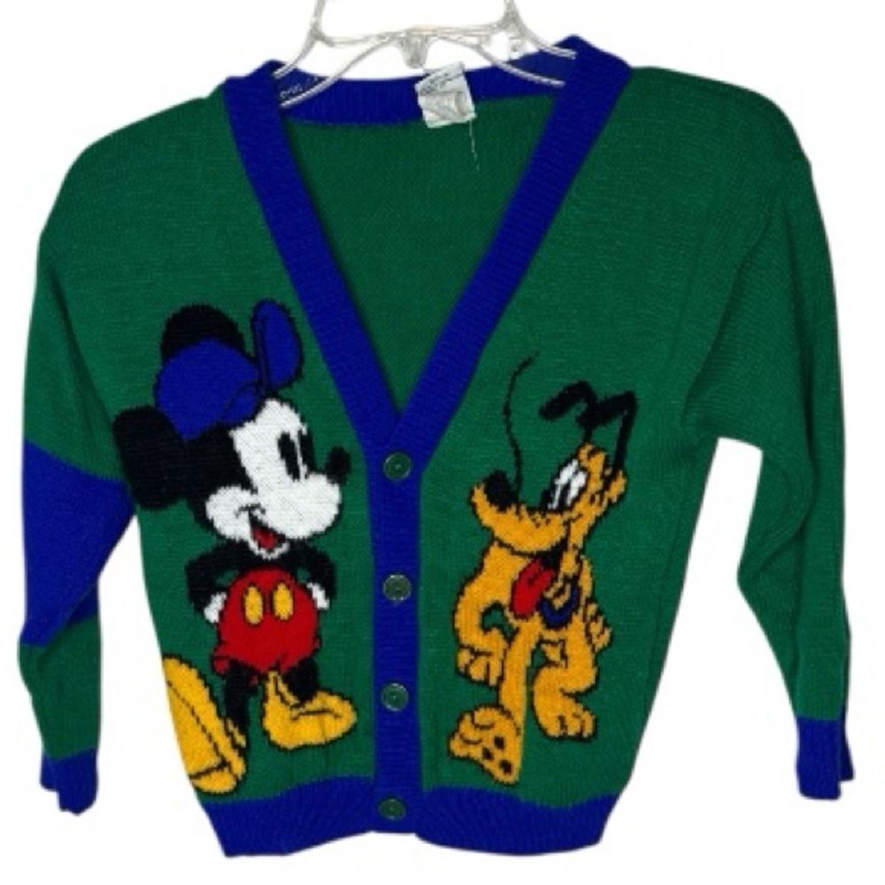 Vintage Mickey & Co. Youth Front Button Knit Cardigan Sweater. Size 7.